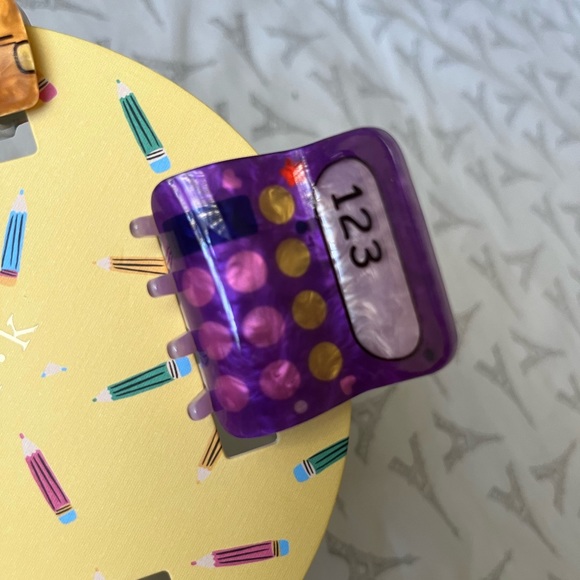 NWT ✏️ 🍎 Piper K back to school hair clips set of 4 - Picture 15 of 16